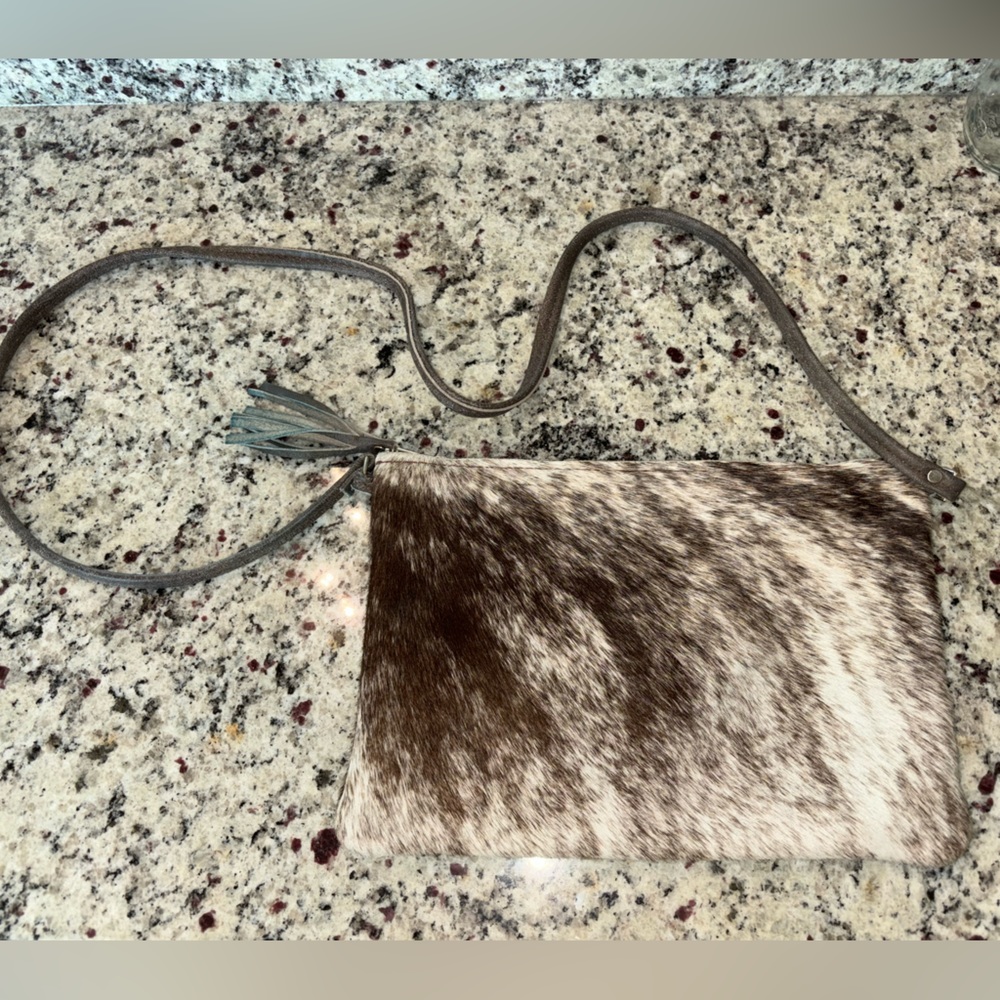 Cowhide crossbody purse